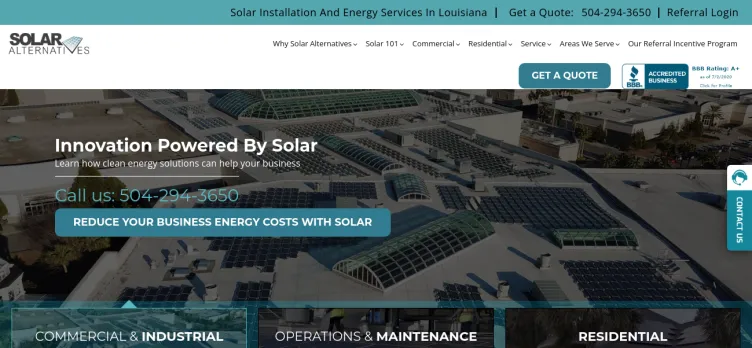 Screenshot Solar Alternatives