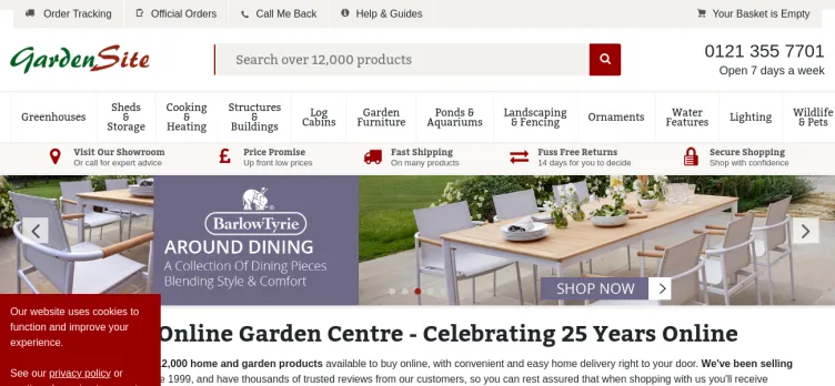Screenshot Garden Site
