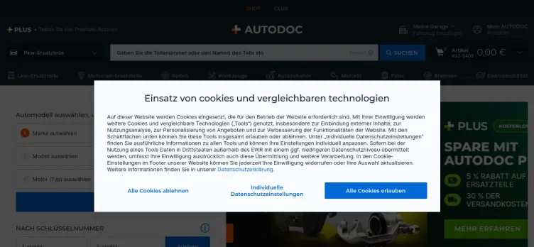 Screenshot Autodoc.de