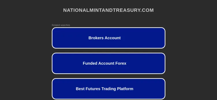 Screenshot National Mint and Treasury