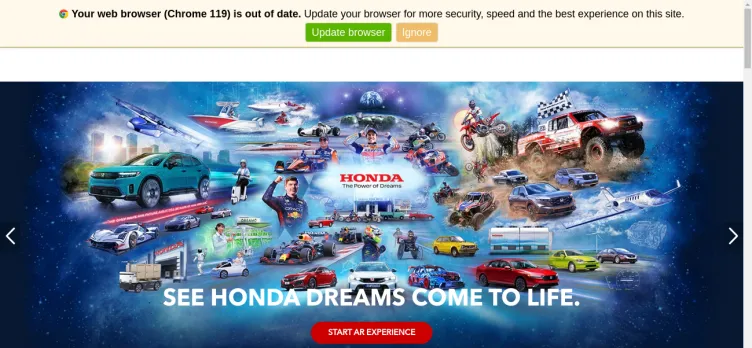 Screenshot Honda Motor