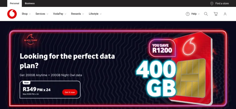 Screenshot Vodacom