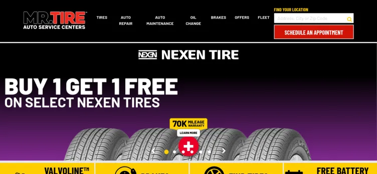 Screenshot Mr. Tire