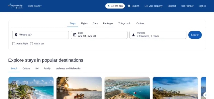 Screenshot Travelocity