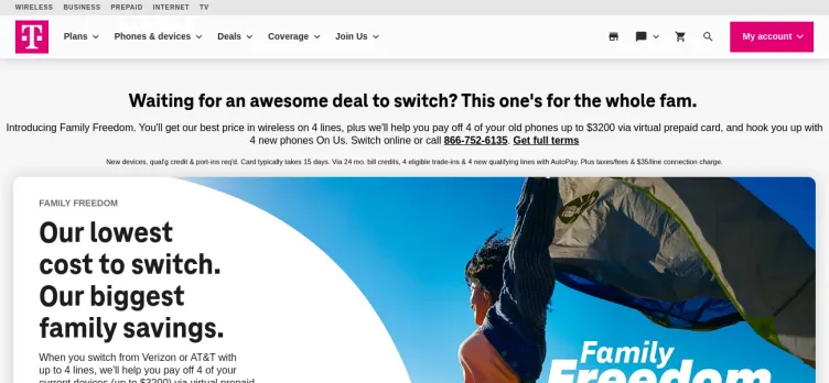Screenshot T-Mobile USA