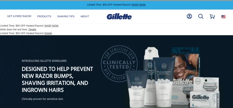 Screenshot Gillette