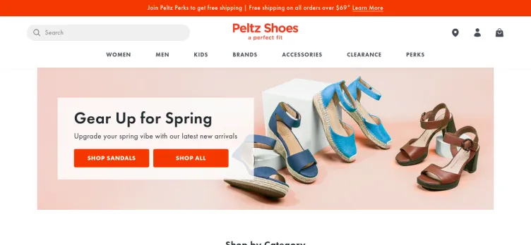 Screenshot Peltz Shoes