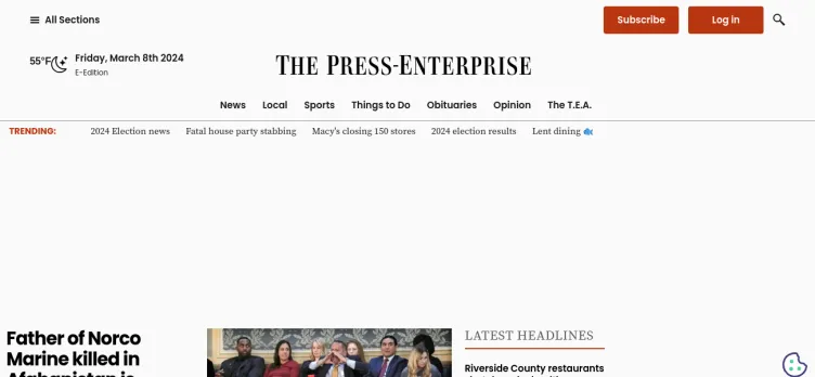 Screenshot The Press Enterprise / PE.com