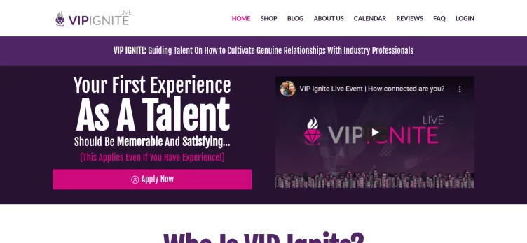 Screenshot VIP Talent Connect / VIP Ignite