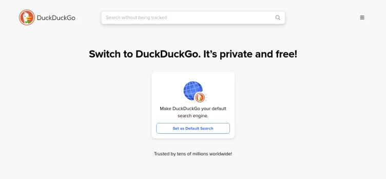Screenshot DuckDuckGo