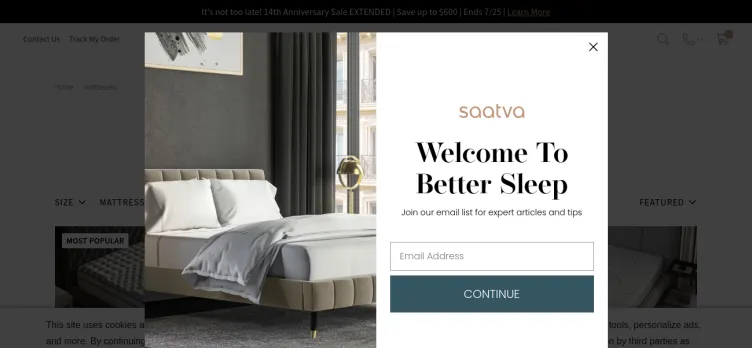 Screenshot Saatva Mattress