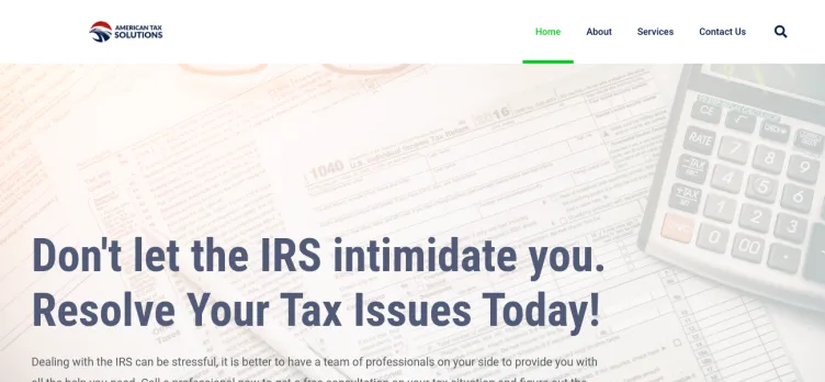 Screenshot American Tax Solutions