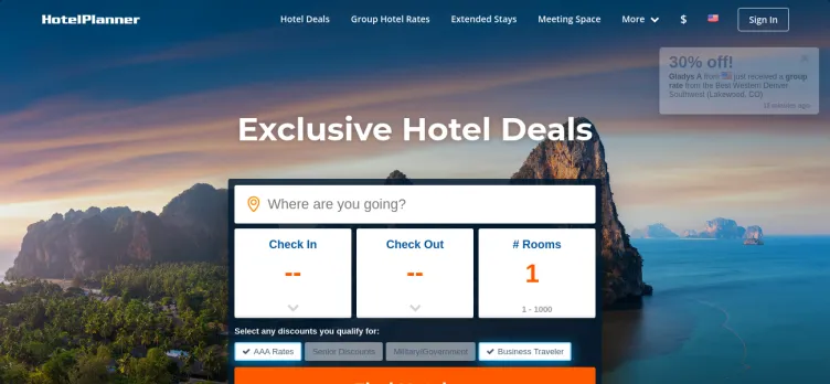 Screenshot HotelPlanner.com