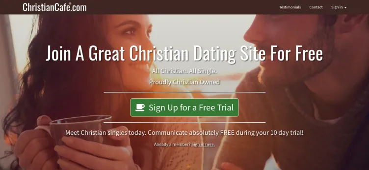 Screenshot ChristianCafe.com