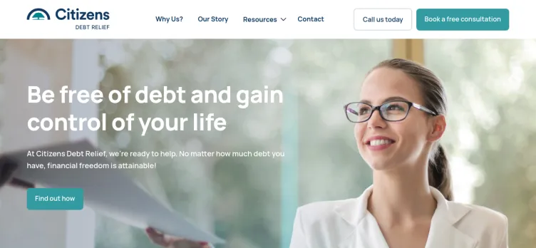 Screenshot Citizens Debt Relief