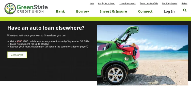 Screenshot GreenState Credit Union