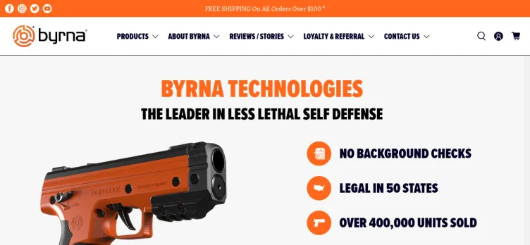 Screenshot Byrna Technologies