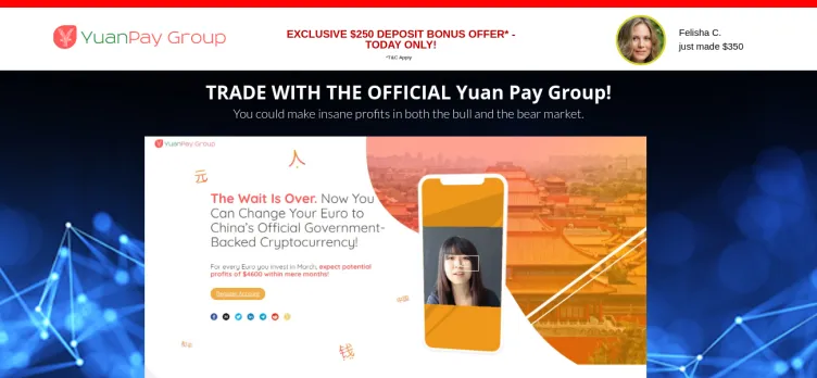 Screenshot Yuan Pay Group