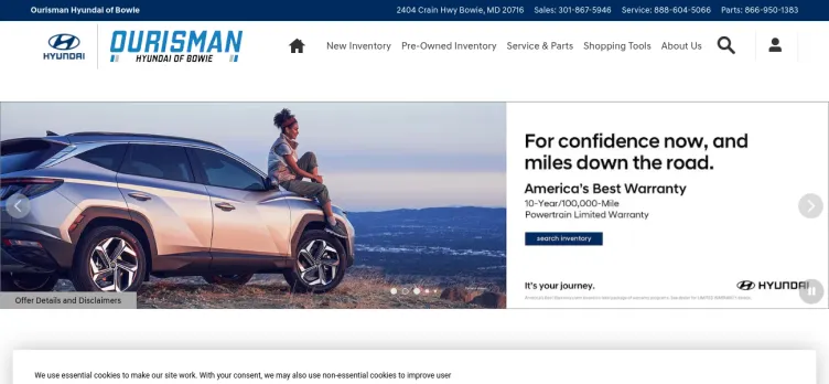 Screenshot Ourisman Hyundai of Bowie