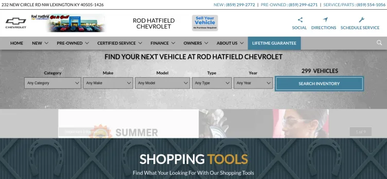 Screenshot Rod Hatfield Chevrolet