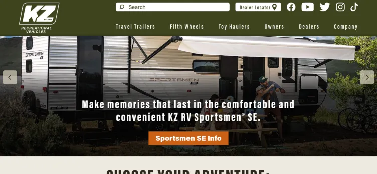 Screenshot KZ Recreational Vehicles