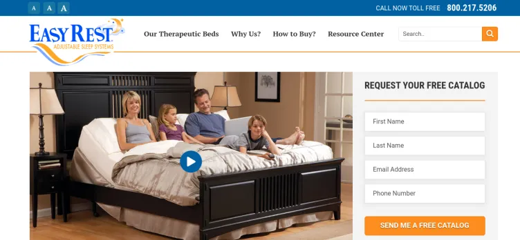 Screenshot Easy Rest Adjustable Sleep Systems