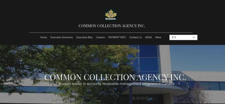 Screenshot Common Collection Agency