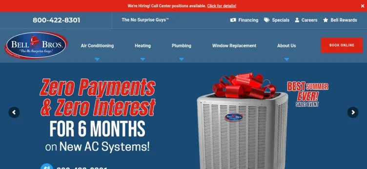 Screenshot Bell Brother's Heating and Air