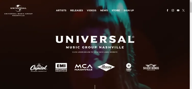 Screenshot Universal Music Group Nashville