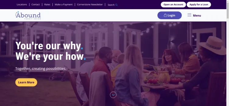 Screenshot Abound Federal Credit Union