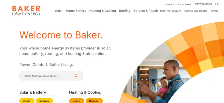 Screenshot Baker Electric Home Energy