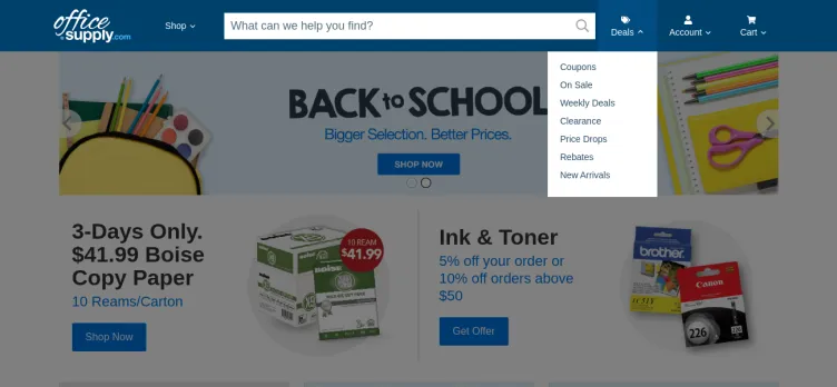 Screenshot OfficeSupply.com