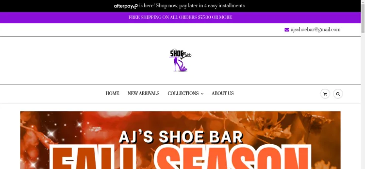 Screenshot AJ's Shoe Bar