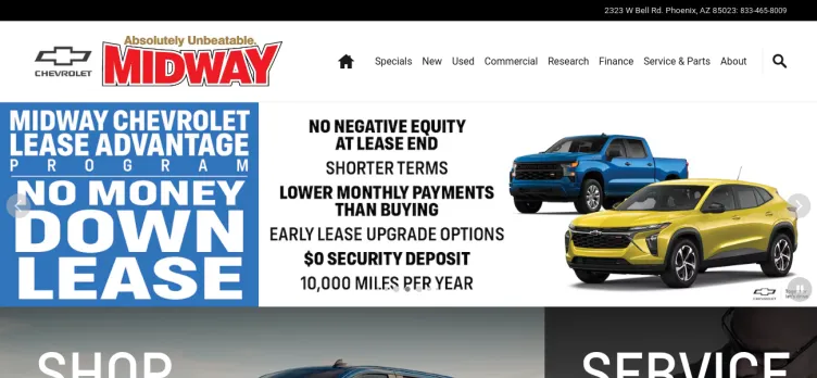 Screenshot Midway Chevrolet