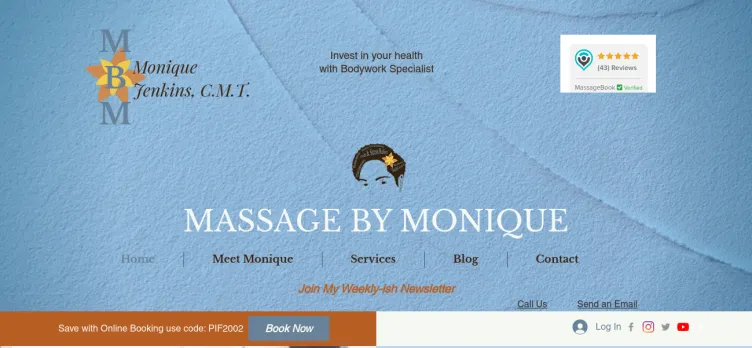 Screenshot Massage by Monique