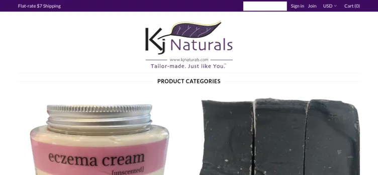 Screenshot KJ Naturals