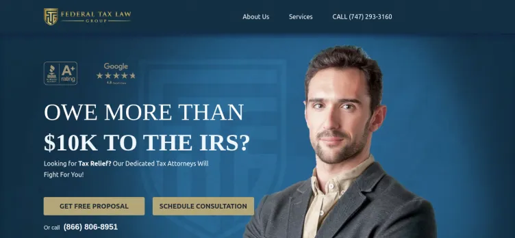 Screenshot Federal Tax Law Group