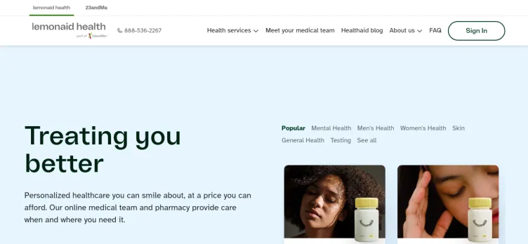 Screenshot Lemonaid Health