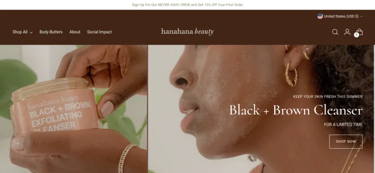 Screenshot Hanahana Beauty