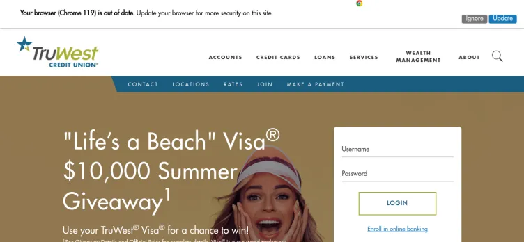 Screenshot Truwest Credit Union