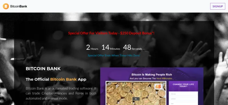 Screenshot Bitcoin Bank