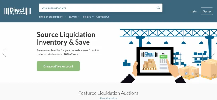 Screenshot Direct Liquidation