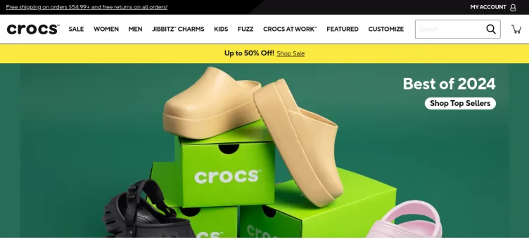 Screenshot Crocs Retail