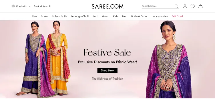 Screenshot saree.com