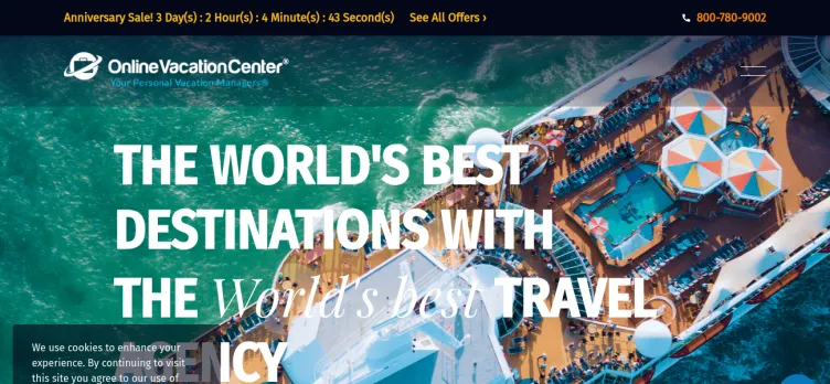 Screenshot Online Vacation Center