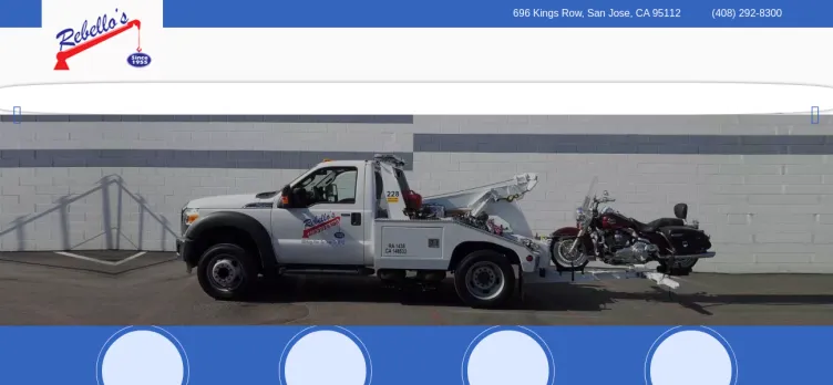 Screenshot Rebello's Towing Services