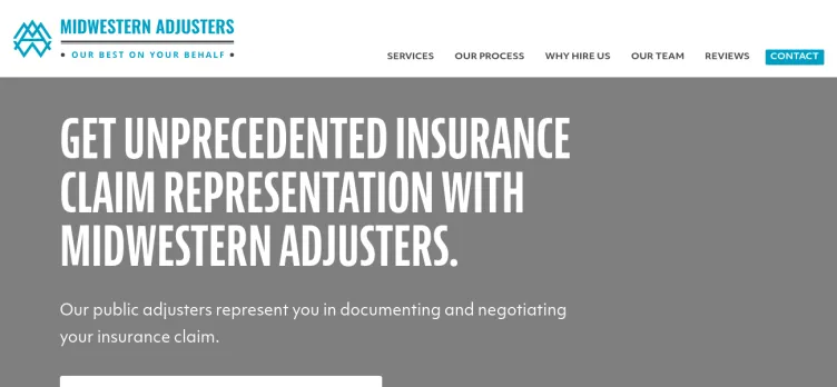 Screenshot Midwestern Adjusters