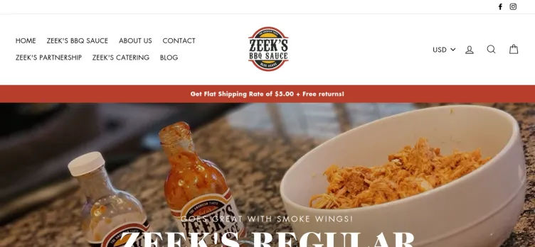 Screenshot Zeek's BBQ sauce