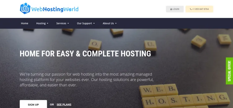 Screenshot Web Hosting World