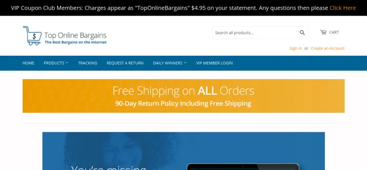 Screenshot Top Online Bargains